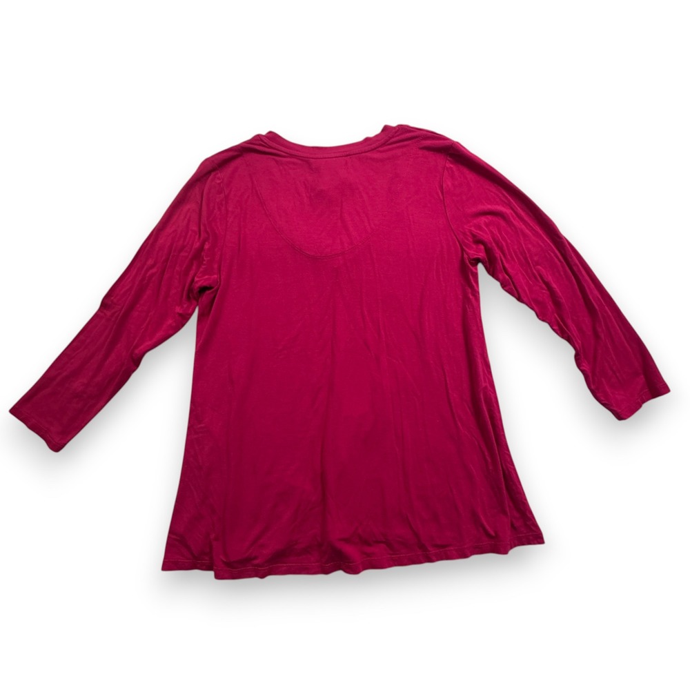 Johnny Was Womens Pink Bamboo Viscose V-Neck Long Sleeve Top T16321-9 Small - Picture 2 of 13